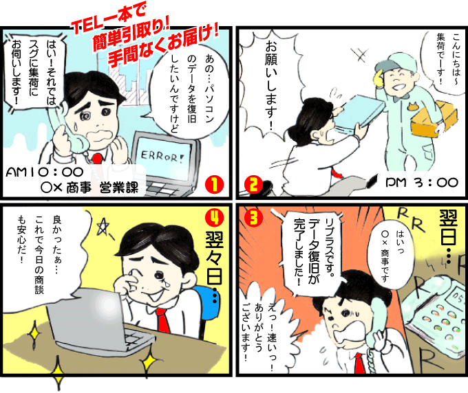 急いで取り戻したい方 特急データ復旧 ハードディスク 修理 山梨